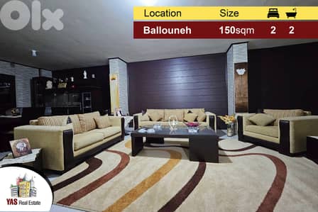 Ballouneh 150m2 | 30m2 Terrace | Open View | Well Maintained | TO |