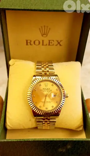 Rolex Datejust Two Tone Gold. للبيع او بدل ع طيور او شي بخص صيد السمك