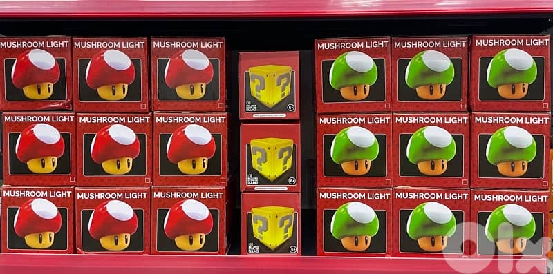 Super Mario Bros Mushroom 1UP Question Block Rechargeable Light 0