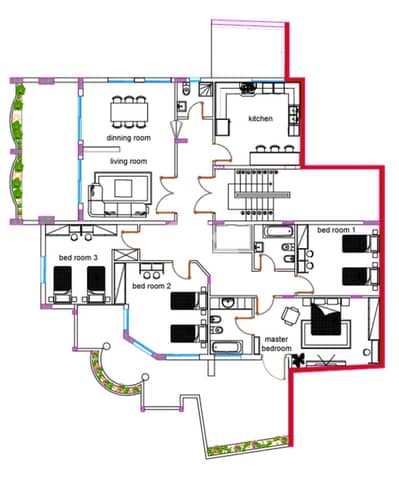220m 3Bedroom+40m Balconies+Parking New Building Baalchmai Bhamdoun
