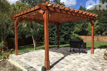 outdoor wood pergola 6x6 خيمة خشب خارجي outdoor wood pergola 6x6 خيمة خشب خارجي