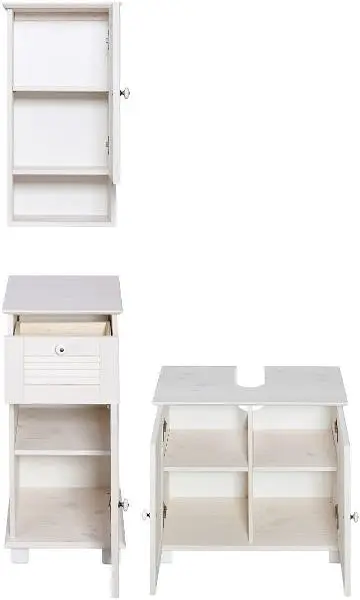 well time pine wood bath furniture. 3pc