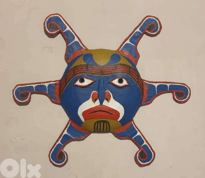 Vintage North American Indian Folk Art Mask 0