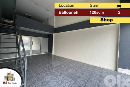 Ballouneh 120m2 | Shop | Main Road | Excellent Condition |