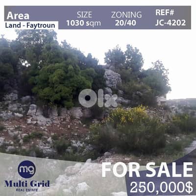 JC-4202 / Land for Sale in Faytroun, أرض للبيع في فيطرون