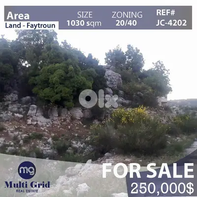 JC-4202 / Land for Sale in Faytroun, أرض للبيع في فيطرون