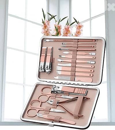 18 in 1 Manicure Kit, Professional Nail Clippers Set with Travel Case 0