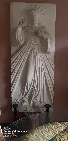 الرحمة الإلهية . رزين فايبر طول ٢٠٠ عرض ٨٢ سم