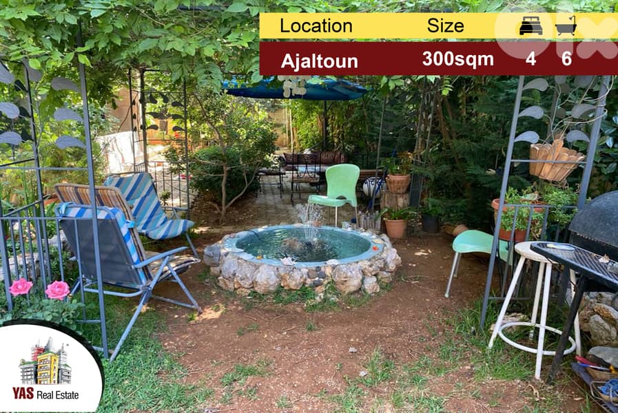 Ajaltoun 300m2 | 400m2 Garden | Luxury | Well Maintained | EL | 0