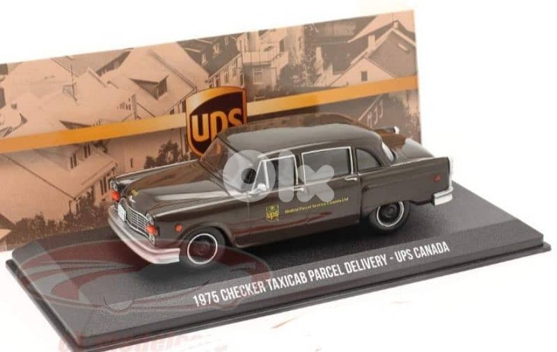 Checker Taxi Cab 1975 (UPS postal) diecast car model 1;43 0