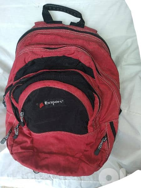 Exsport backpack used once 4 zippers size xl 6