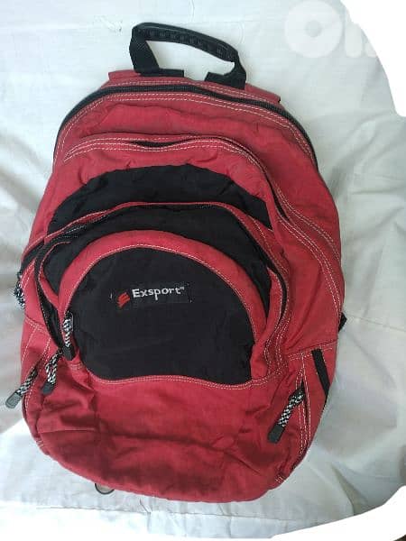 Exsport backpack used once 4 zippers size xl 8