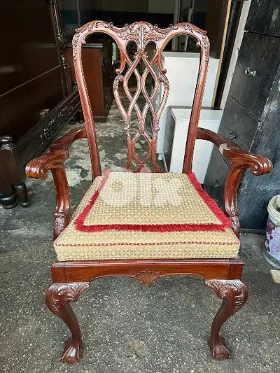 كراسي انتيك لصالون عدد 2 حفر خشب زان