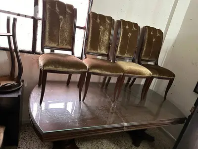 أوضة سفرة شغل توصاية خشب زان ولاتي ملبسة قشرة زان