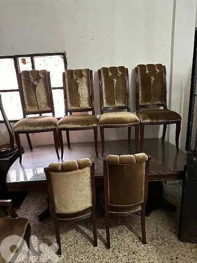 أوضة سفرة خشب زان ولاتي ملبسة قشرة زان