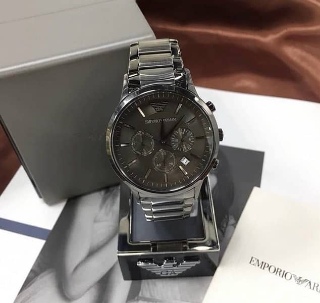 Original Emporio Armani Dark Grey Fancy watch for men 0