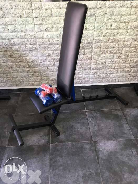 adjustable bench heavy duty with dumbels 0
