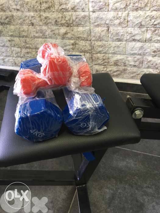 adjustable bench heavy duty with dumbels 6