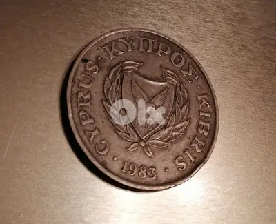 Cyprus 20 cents 1983 old coin