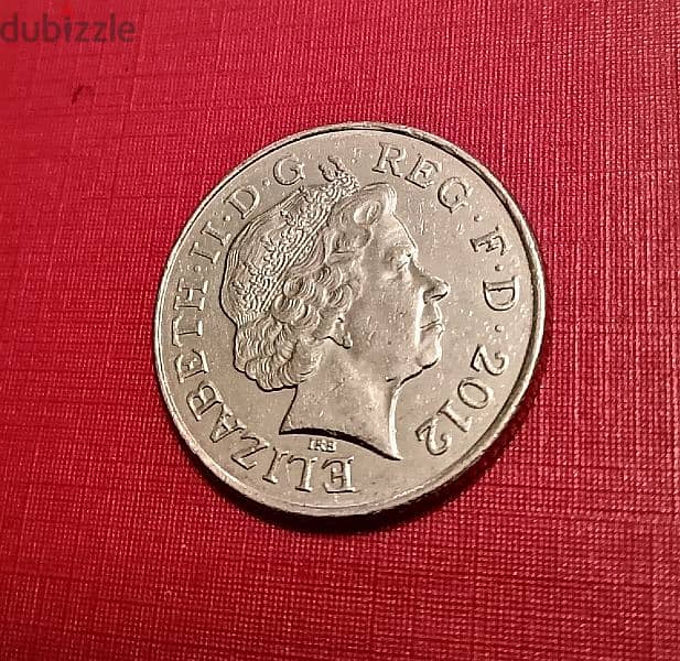 2012 England 10 Pence Queen Elizabeth II 0