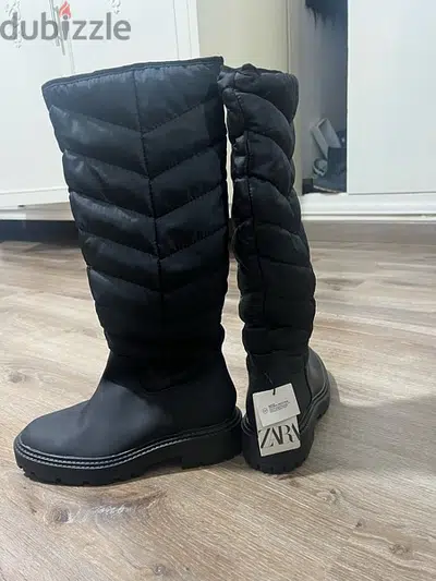 ZARA Boots Size 39 Black —-ORIGINAL NEW