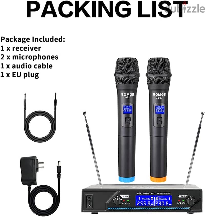 BMG V210 Wireless Microphone System,Mic wireless,karaoke mic,wireless 2