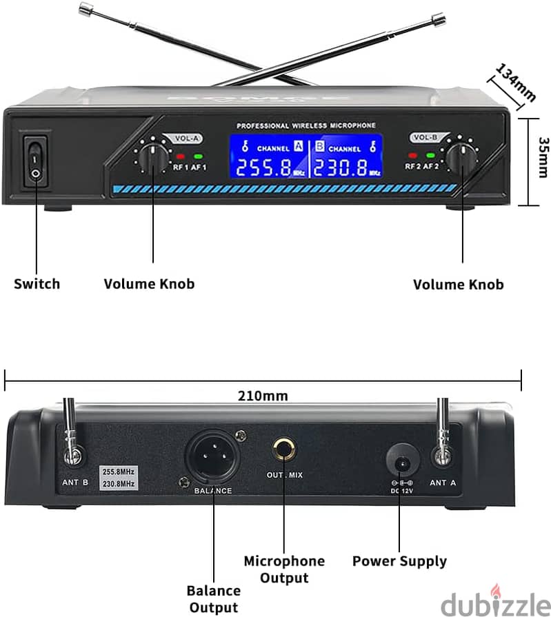 BMG V210 Wireless Microphone System,Mic wireless,karaoke mic,wireless 3
