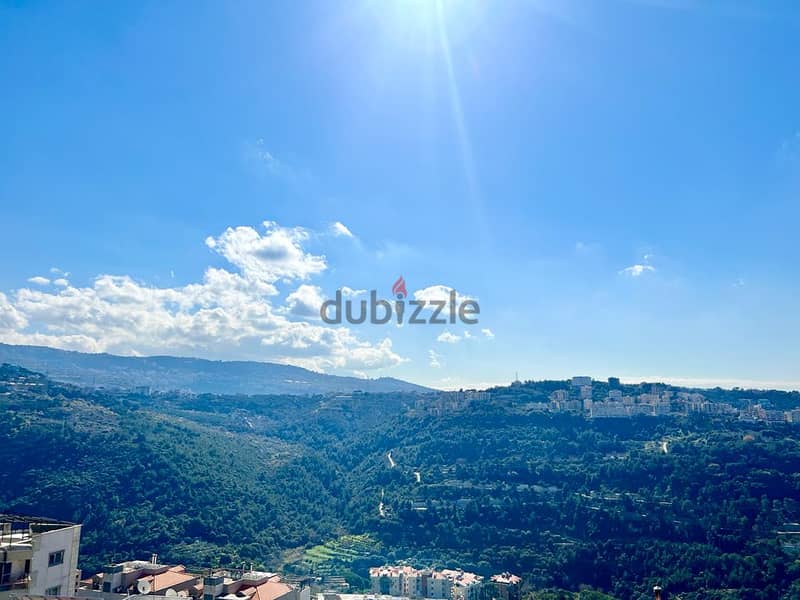 mansourieh semi furnished rooftop with two terraces for rent Ref#4927 0