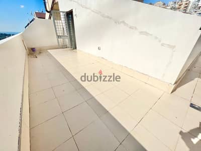 mansourieh semi furnished rooftop with two terraces for rent Ref#4927