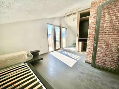 mansourieh semi furnished rooftop with two terraces for rent Ref#4927