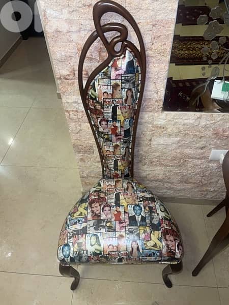 2 Chairs with one table 2