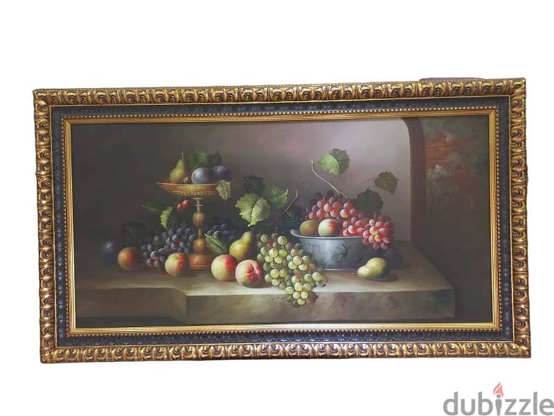 Framed fruit picture like new . 0