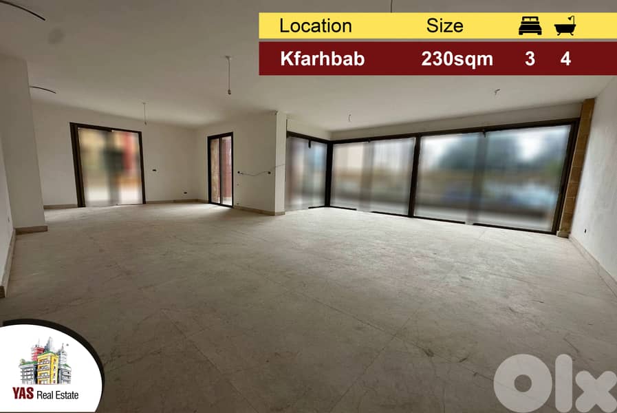Kfarhbab 230m2 | 150m2 Terrace | Partial View | Brand New | KA | 0
