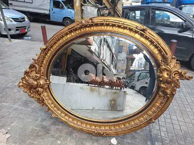 مراية رائعة جدا شغل فني انتيك قديم خشب حفر اليد mirror