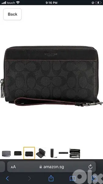 coach Double Zip In Signature Leather handbag