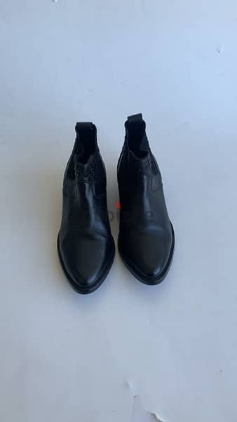 Zadig & Voltaire black genuine leather studded boots 0