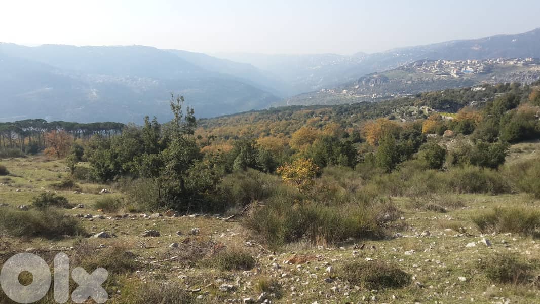 Very calm area land in Mtein / Aintoura  | Panoramic mountain view 1