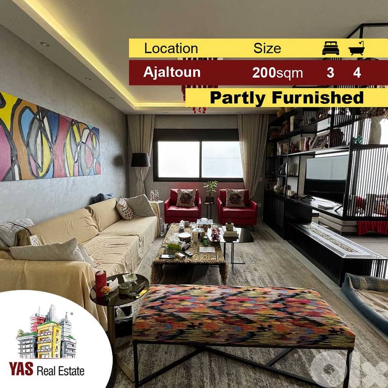 Ajaltoun 200m2 | Private Street | Partly Furnished | Unique Property | 0
