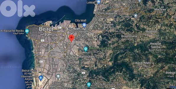 A 1056 m2 land for sale in Dikwene - ارض للبيع في الدكوانة