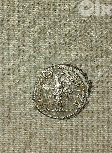 Geta Ancient Roman Ceaser Silver Coin Denarius year  212 AD. 1