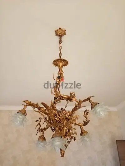 two chandeliers