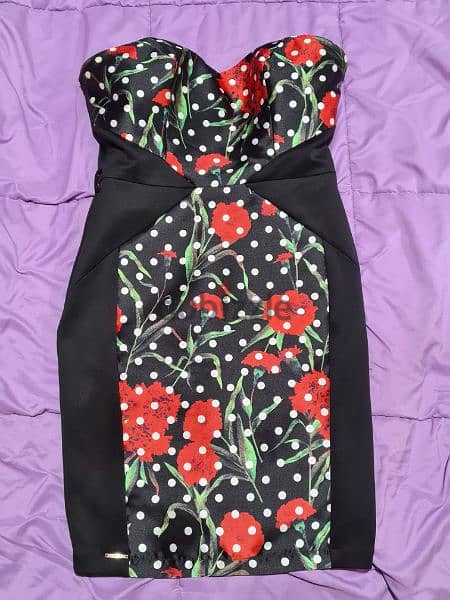 Black Dress with Floral details 0