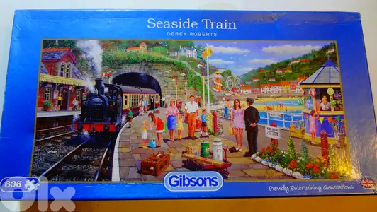 Gibsons Seaside train puzzle 636 pcs 68*32 cm