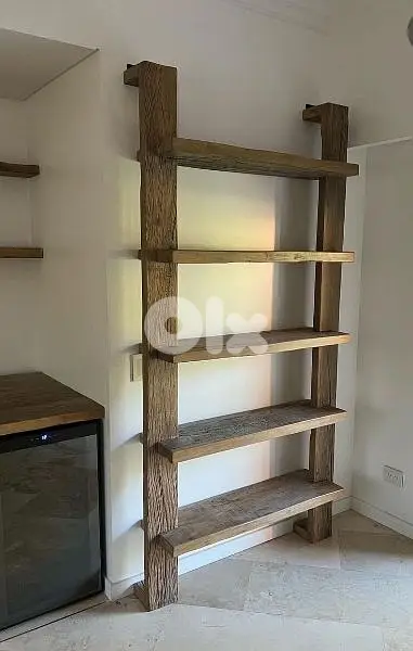 bookshelf wood رفوف خشبية