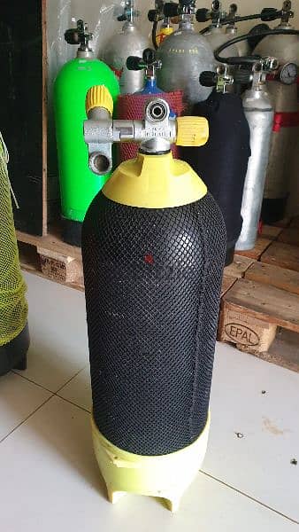 15 litre steel tank technisub original 2 valves 0