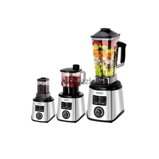 Bardefu 3-in-1 Power Blender – 15-Speeds with Grinder & Chopper 0
