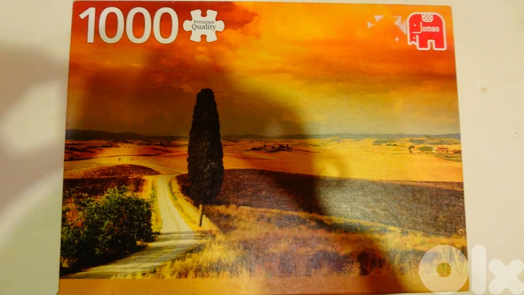 Jumbo puzzle 1000 pcs  68*49 cm "Tuscan sunset italy " 0