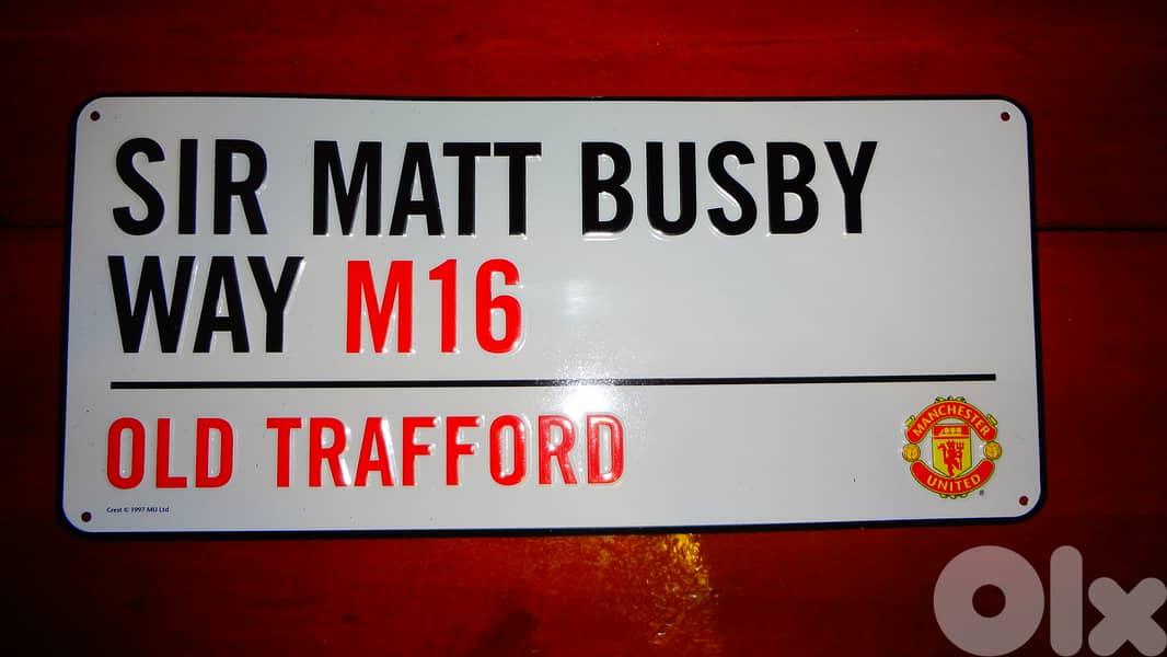 England Street tin plate Manchester United 0