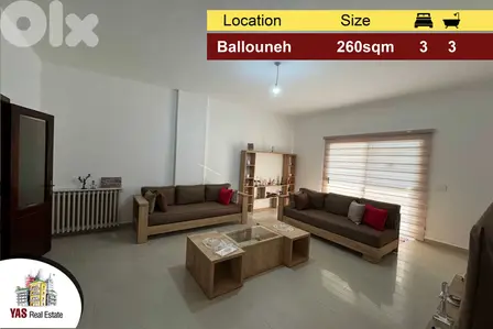 Ballouneh 260m2 | Fully Redesigned | Mountain View | Prime Location|MY