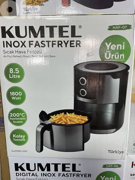 Kumtel Airfryer 5.5L , 8.5L 4